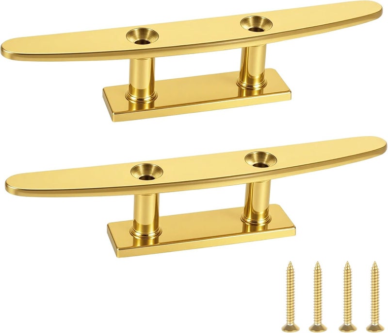 VEITHI Boat Cleat Flat Top, 316 Stainless Steel Boat Dock Cleats,Rope Cleat,Dock Cleats with Screws for Marine or Nautical Decor and Dock Cleat Decorative(5 Sizes,2Color,2Pack,4Pack) - Image 1